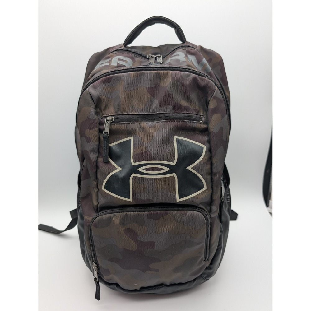 Under Armour Camo Backpack Brown Green Camouflage School Sports Bag